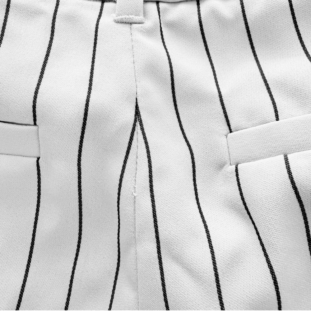 Babaton Modesto Pinstripe Pants Women’s 2 Grey/Black Cropped Tailored - Picture 12 of 12